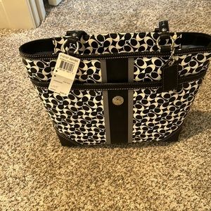 Brand new authentic Coach purse black/white perfect condition